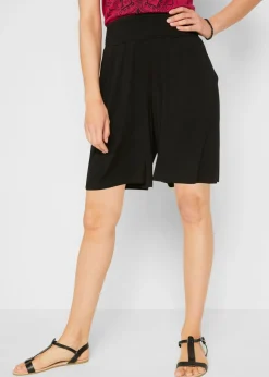 bonprix bonprix Bermudas de punto de mezcla de viscosa Negro