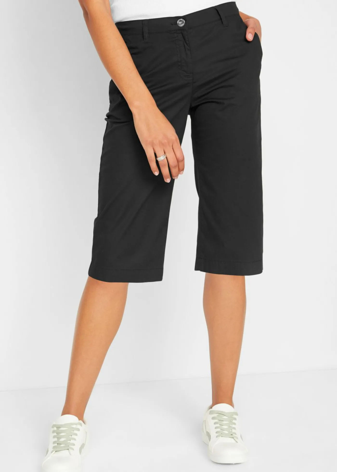 bonprix bonprix Bermudas largas con cintura elástica Negro