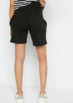 bonprix bonprix Bermudas premamá de tejido de sudadera (2 unidades) Negro-gris jaspeado Outlet