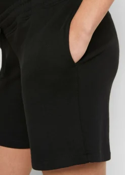 bonprix bonprix Bermudas premamá de tejido de sudadera (2 unidades) Negro-gris jaspeado Outlet