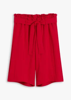 bonprix bonprix Bermudas sin cierre de mezcla de viscosa fluida rojo intenso Hot