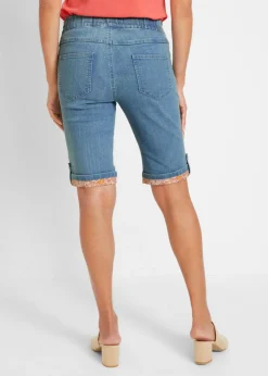 bonprix bonprix Bermudas vaqueras con dobladillo de color Denim claro Discount