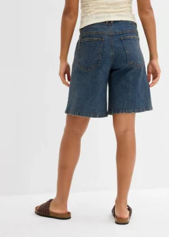 bonprix bonprix Bermudas vaqueras de talle medio azul piedra-beige nuevo usado Best