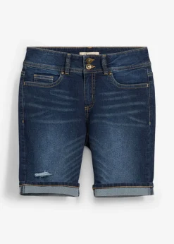 bonprix bonprix Bermudas vaqueras de talle medio denim oscuro New