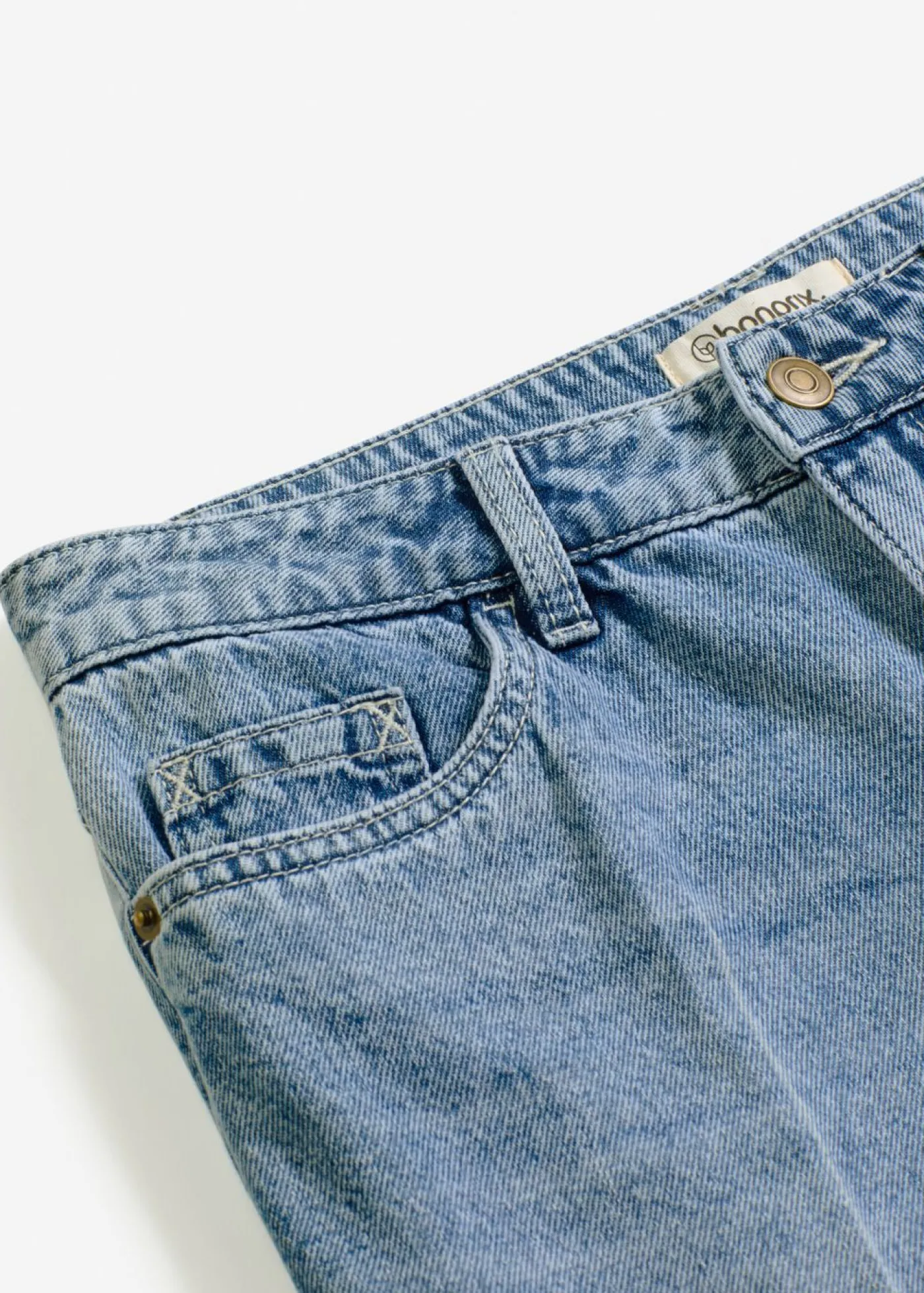 bonprix bonprix Bermudas vaqueras mid waist, low stretch Denim desgastado Discount
