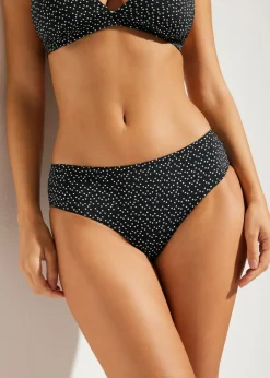 bonprix bonprix Bikini al cuello (2 piezas) negro - blanco topos Sale