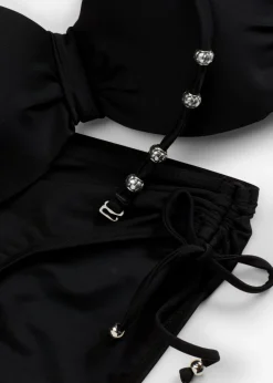 bonprix bonprix Bikini balconette (2 piezas) con tirantes halter extra Negro Clearance
