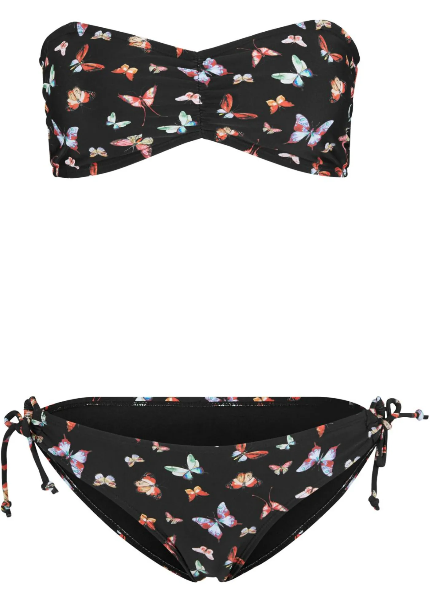 bonprix bonprix Bikini bandeau (conjunto de 2 piezas) Negro estampado Outlet