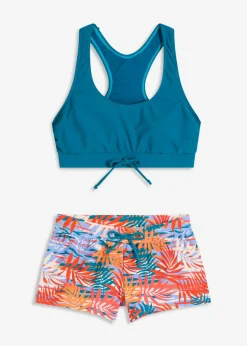 bonprix bonprix Bikini bustier (2 piezas) turquesa profundo-multicolor Discount