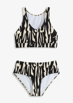 bonprix bonprix Bikini bustier (2 piezas) Beige natural-negro Outlet