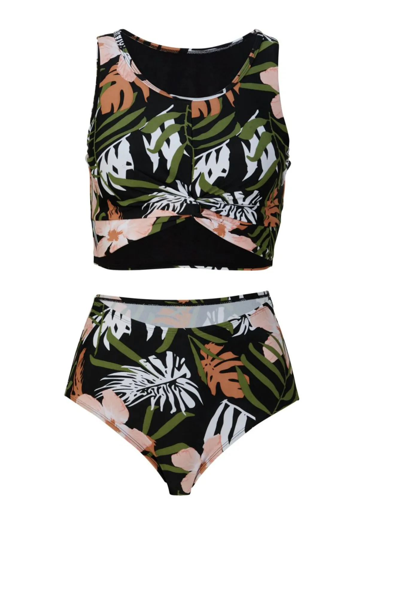 bonprix bonprix Bikini bustier (2 piezas) Negro de flores New