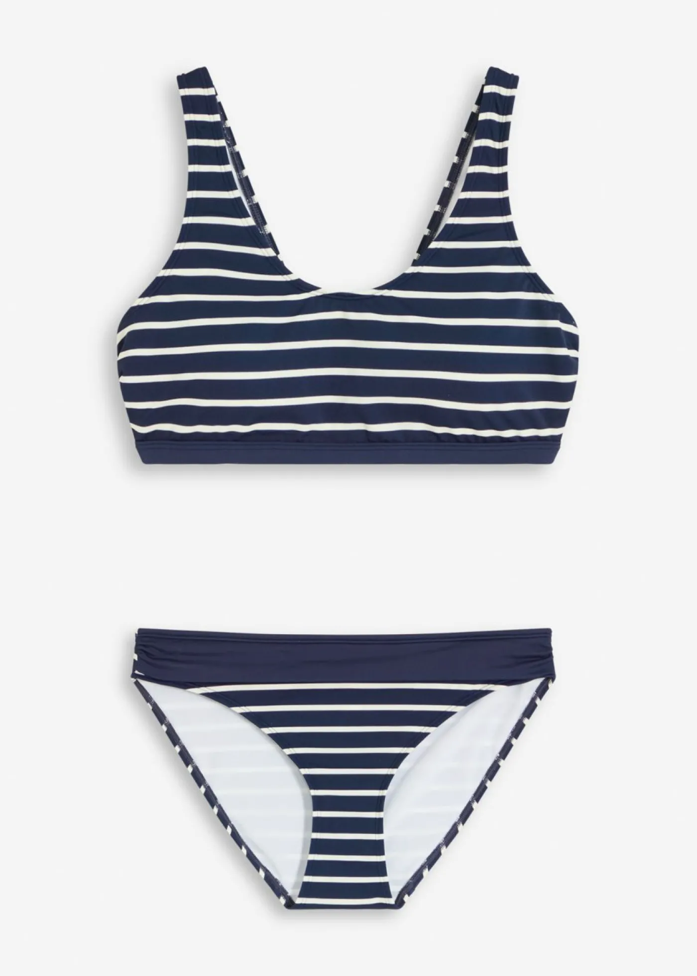 bonprix bonprix Bikini bustier (2 piezas) azul marino-blanco rayas horizontales Best