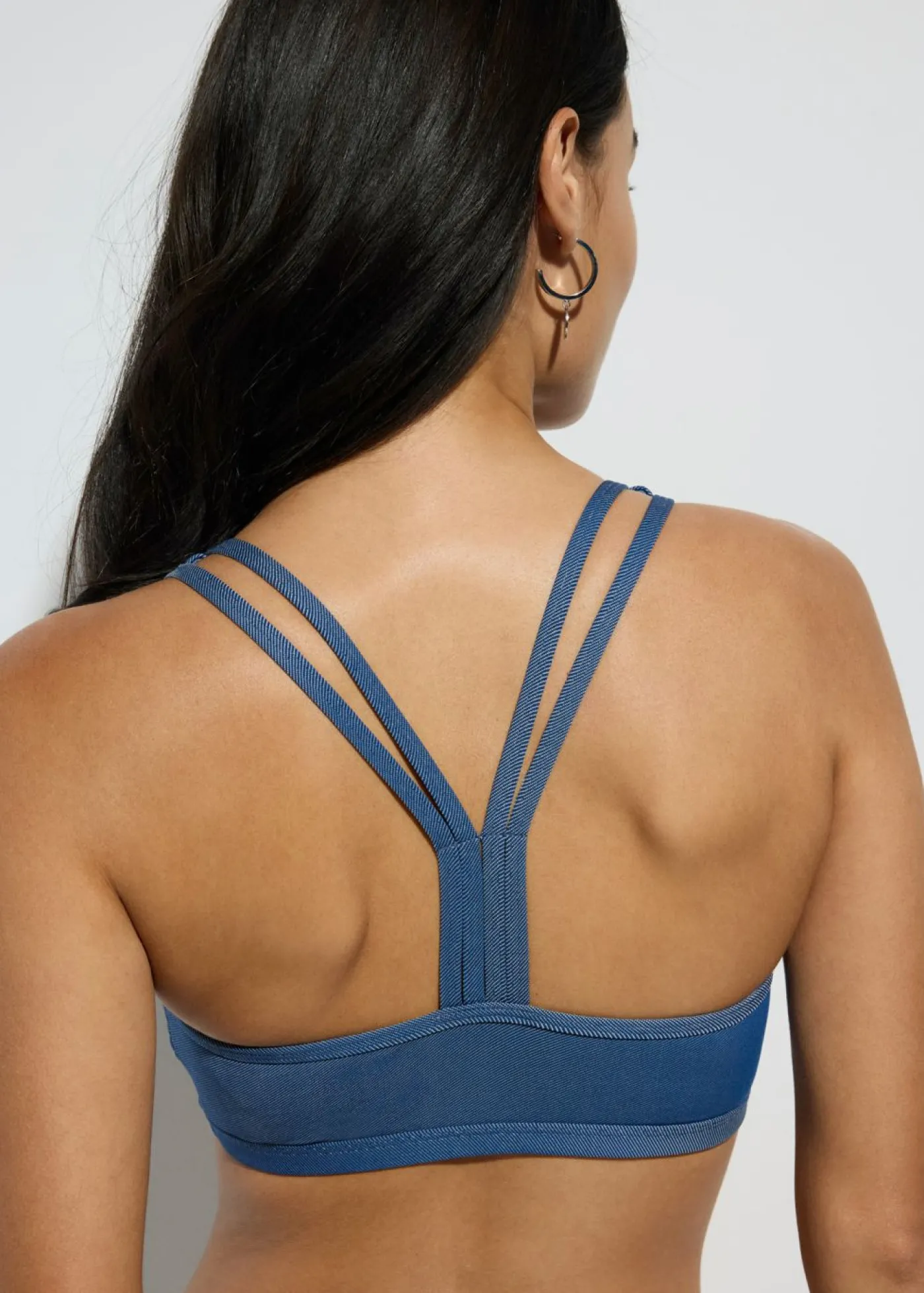 bonprix bonprix Bikini bustier de aspecto vaquero (2 piezas) Azul oscuro denim Outlet
