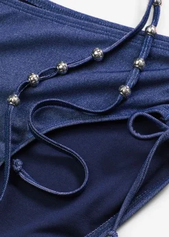 bonprix bonprix Bikini con aros y aspecto vaquero (2 piezas) Azul marino Outlet