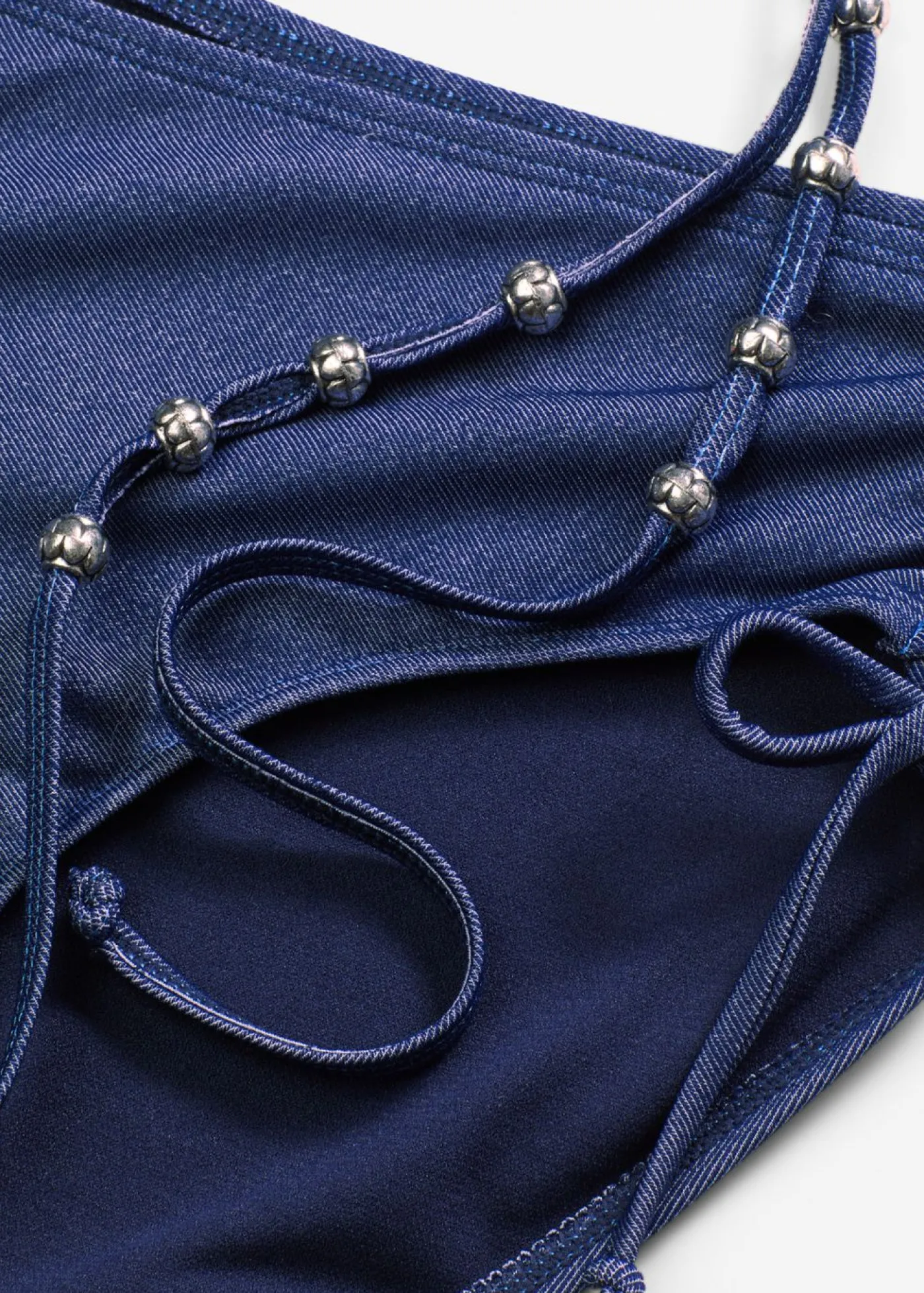 bonprix bonprix Bikini con aros y aspecto vaquero (2 piezas) Azul marino Outlet