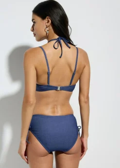 bonprix bonprix Bikini con aros y aspecto vaquero (2 piezas) Azul marino Outlet