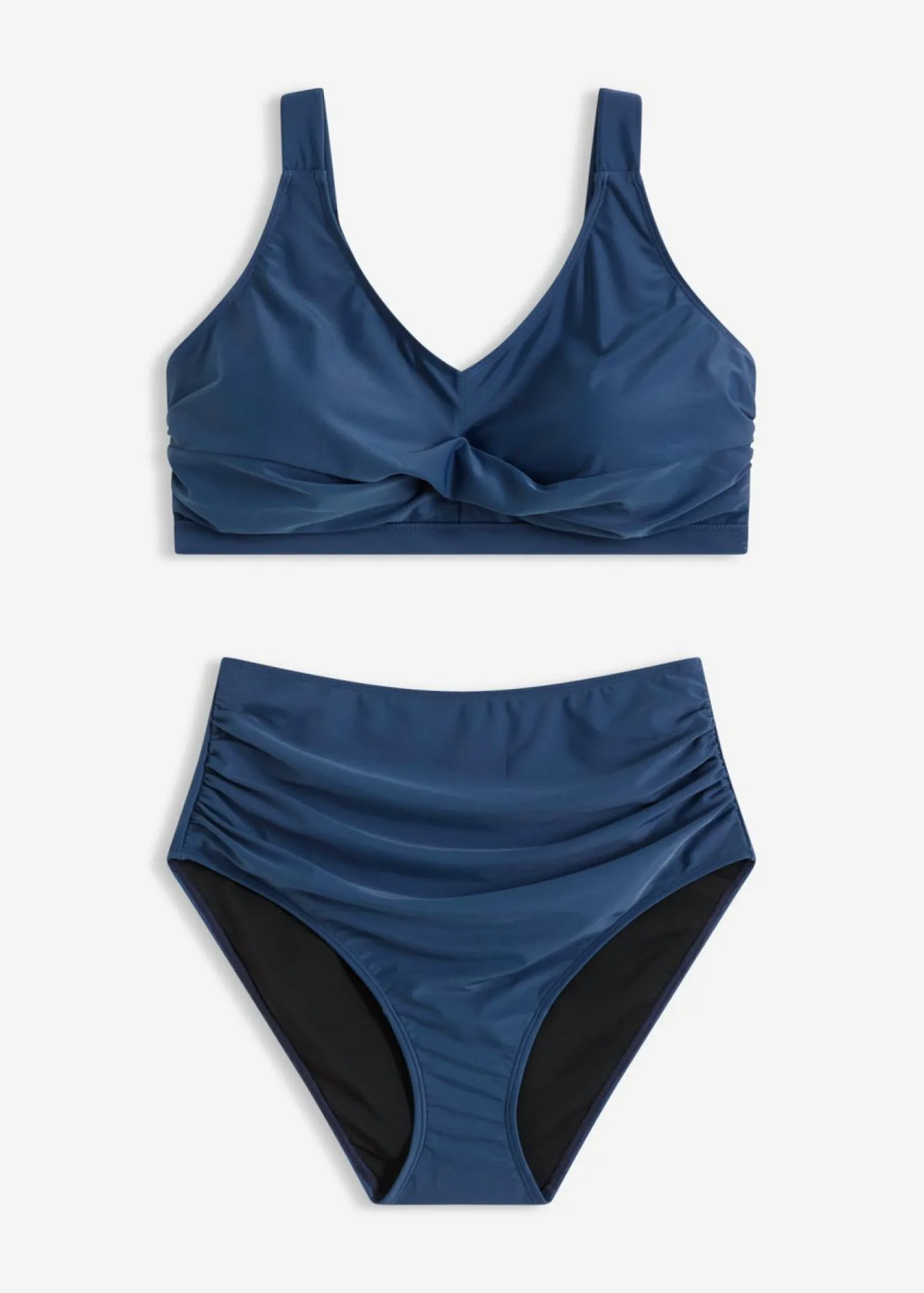 bonprix bonprix Bikini con ligero efecto moldeador y aspecto cruzado (2 piezas) Azul almirante New