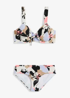bonprix bonprix Bikini reductor (2 piezas) blanco / negro / púrpura Discount