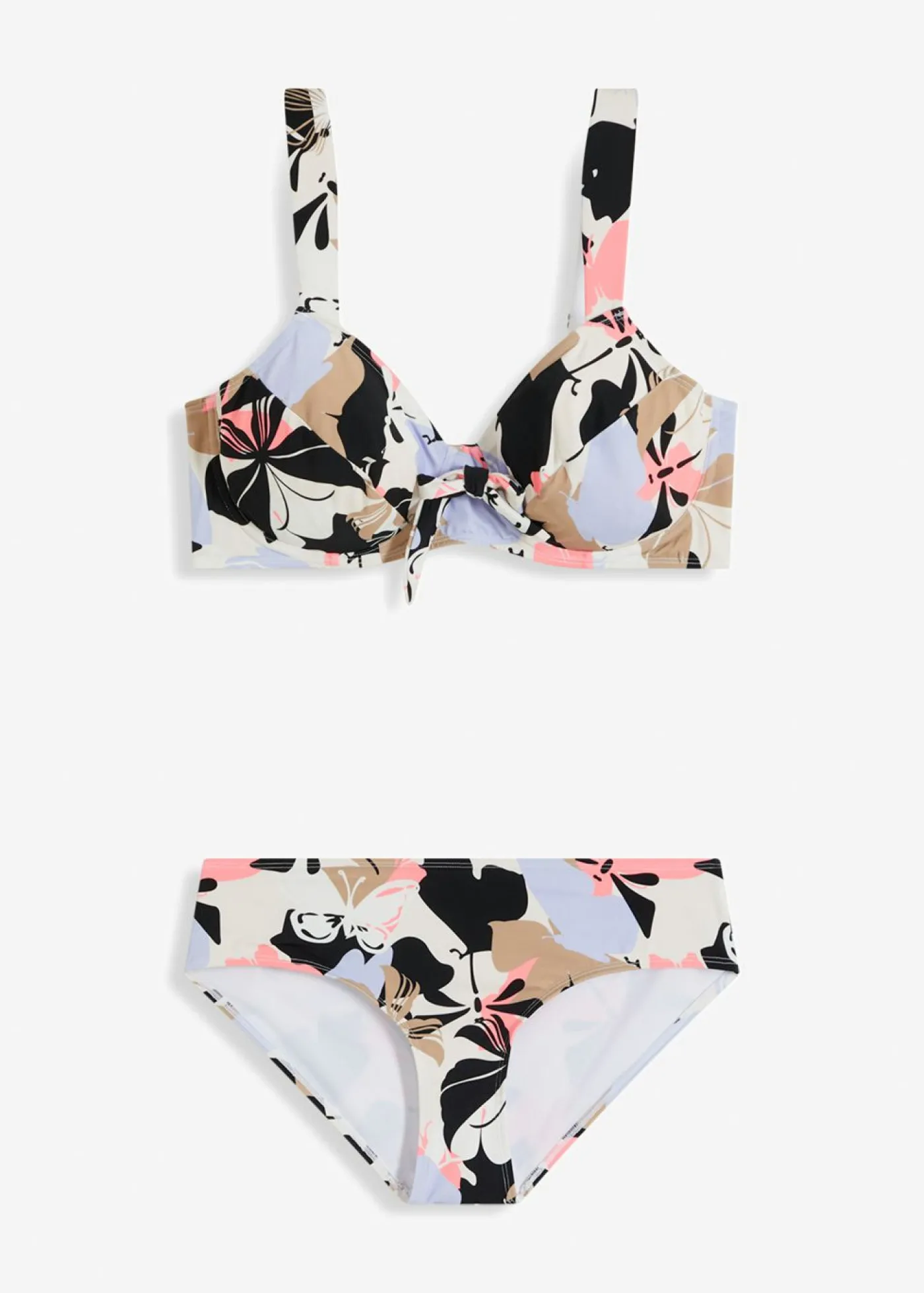 bonprix bonprix Bikini reductor (2 piezas) blanco / negro / púrpura Discount