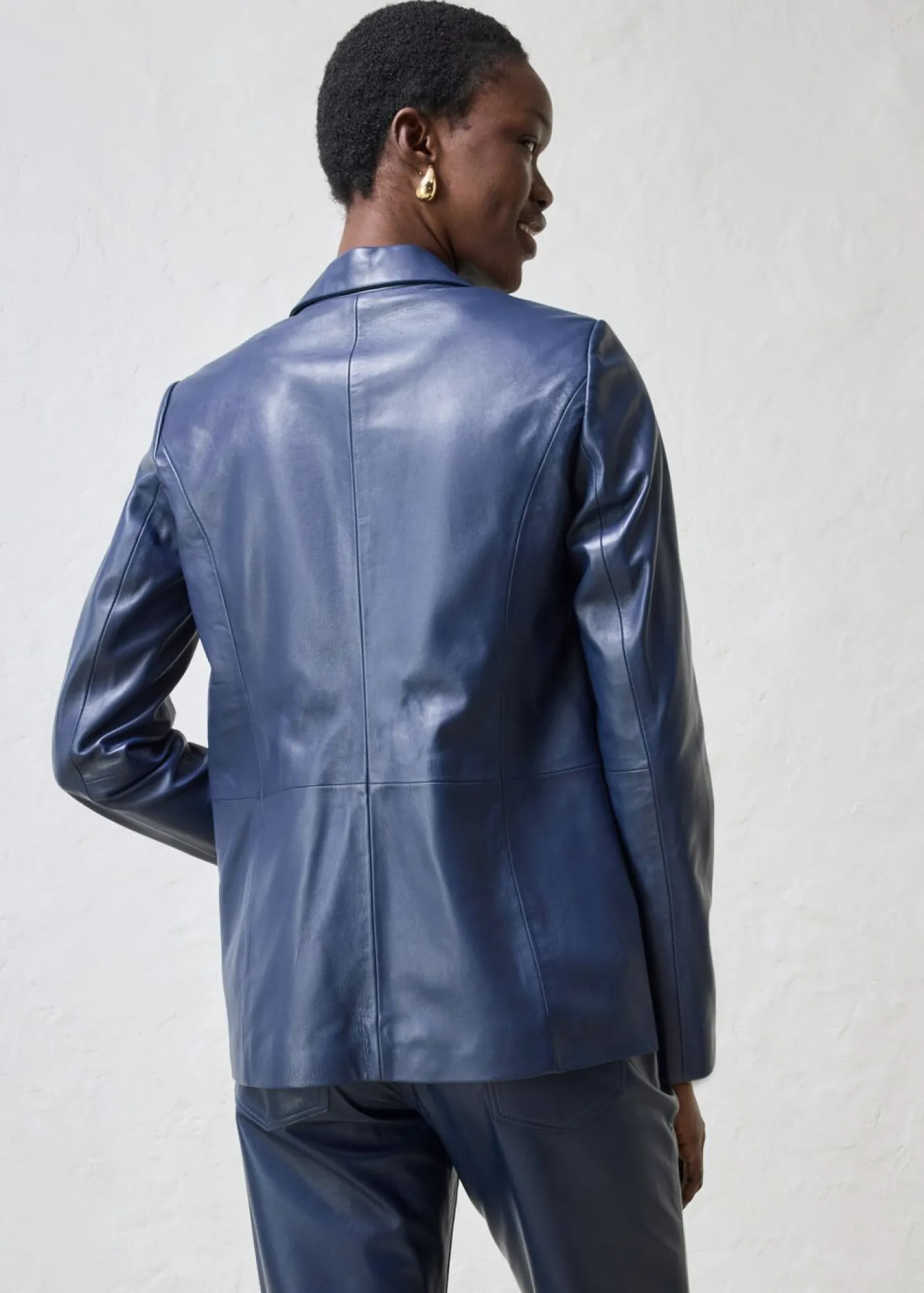 bonprix bonprix Blazer con napa de borrego Azul marino