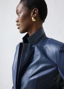 bonprix bonprix Blazer con napa de borrego Azul marino
