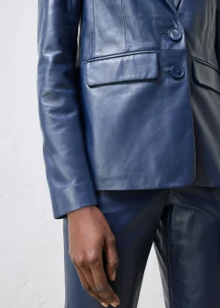 bonprix bonprix Blazer con napa de borrego Azul marino