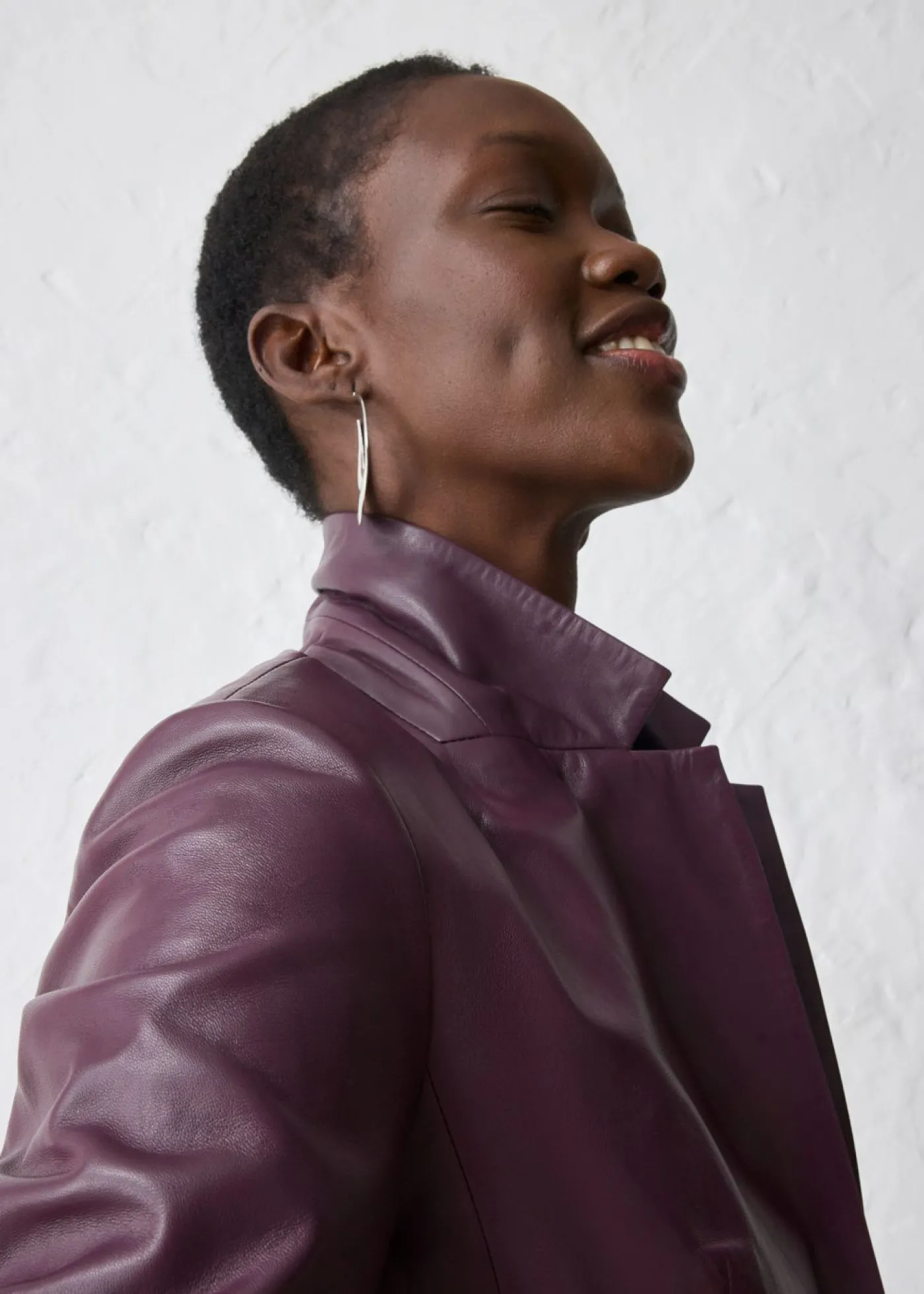 bonprix bonprix Blazer con napa de borrego rojo burdeos New
