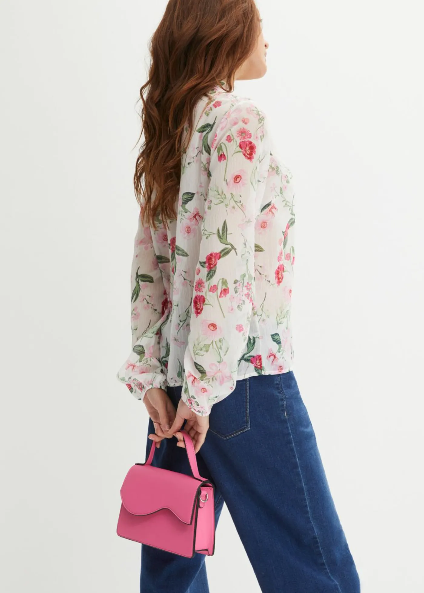 bonprix bonprix Blusa Blanco lana con flores New