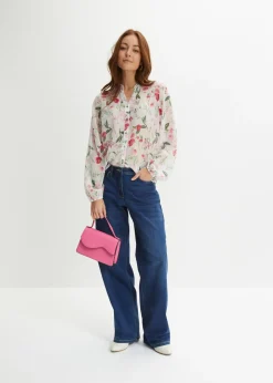 bonprix bonprix Blusa Blanco lana con flores New