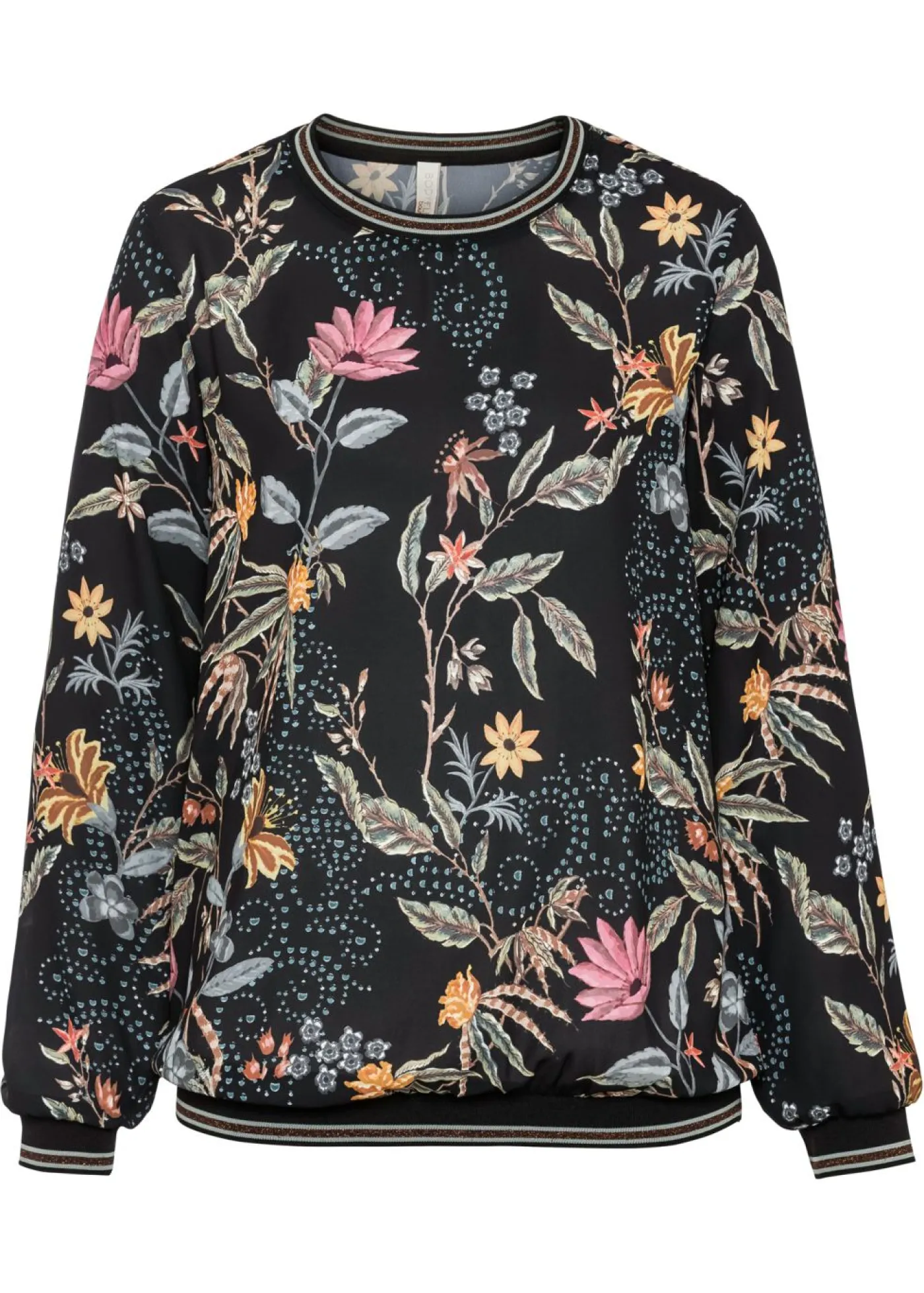 bonprix bonprix Blusa Negro de flores Clearance