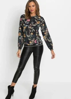 bonprix bonprix Blusa Negro de flores Clearance