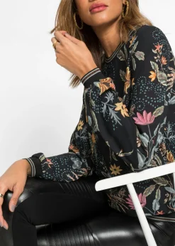 bonprix bonprix Blusa Negro de flores Clearance