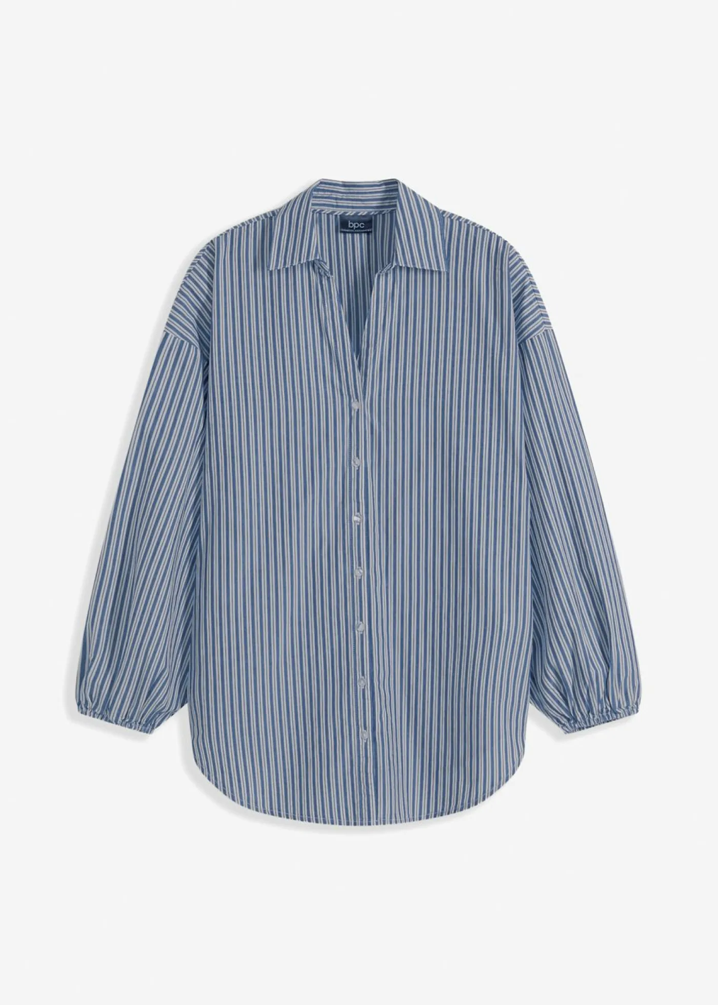 bonprix bonprix Blusa azul ahumado/blanco rayas verticales