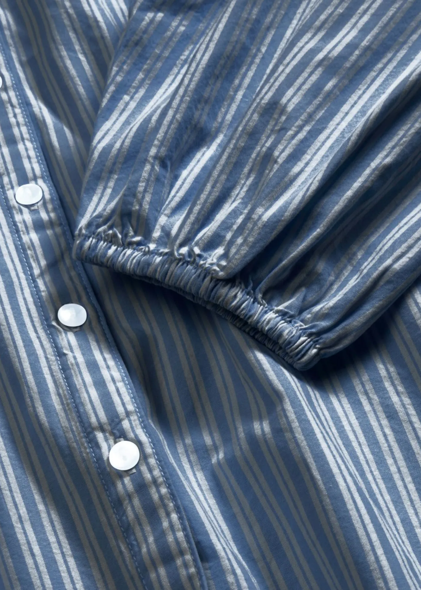 bonprix bonprix Blusa azul ahumado/blanco rayas verticales
