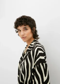 bonprix bonprix Blusa negro-crudo rizado New