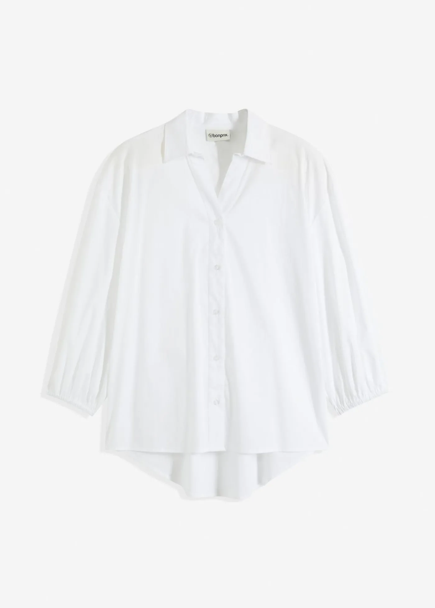 bonprix bonprix Blusa asimétrica con mangas abullonadas Blanco Best