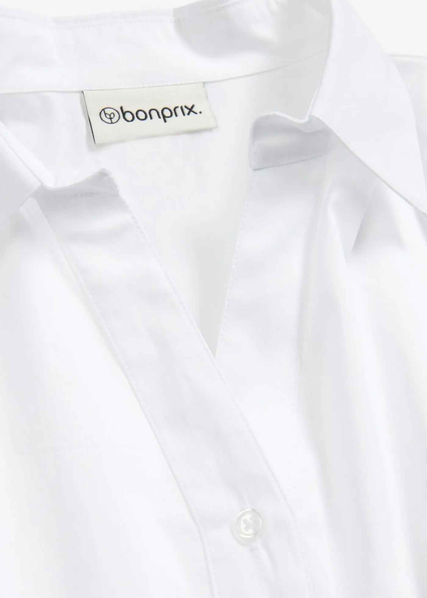 bonprix bonprix Blusa asimétrica con mangas abullonadas Blanco Best