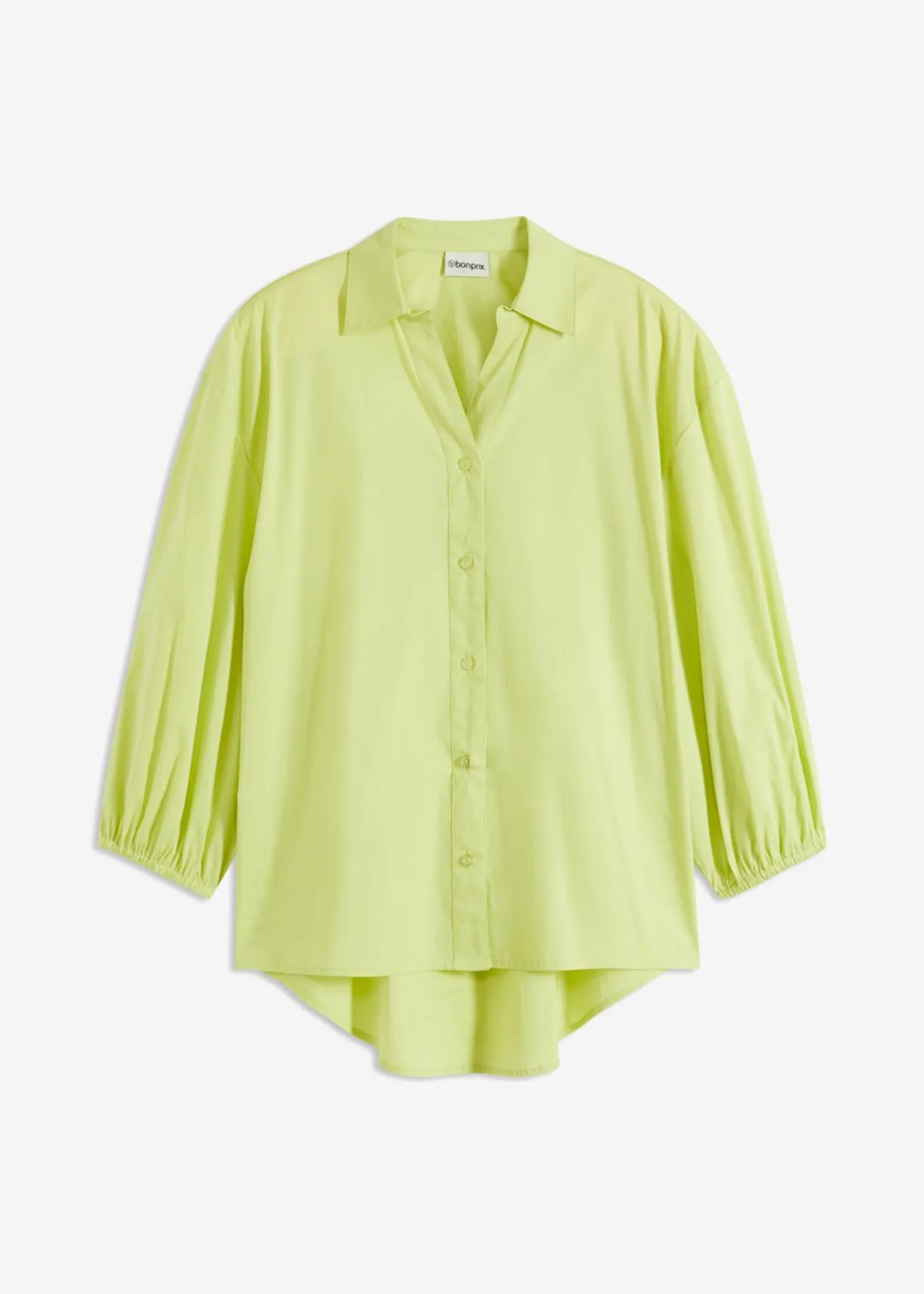 bonprix bonprix Blusa asimétrica con mangas abullonadas Verde menta