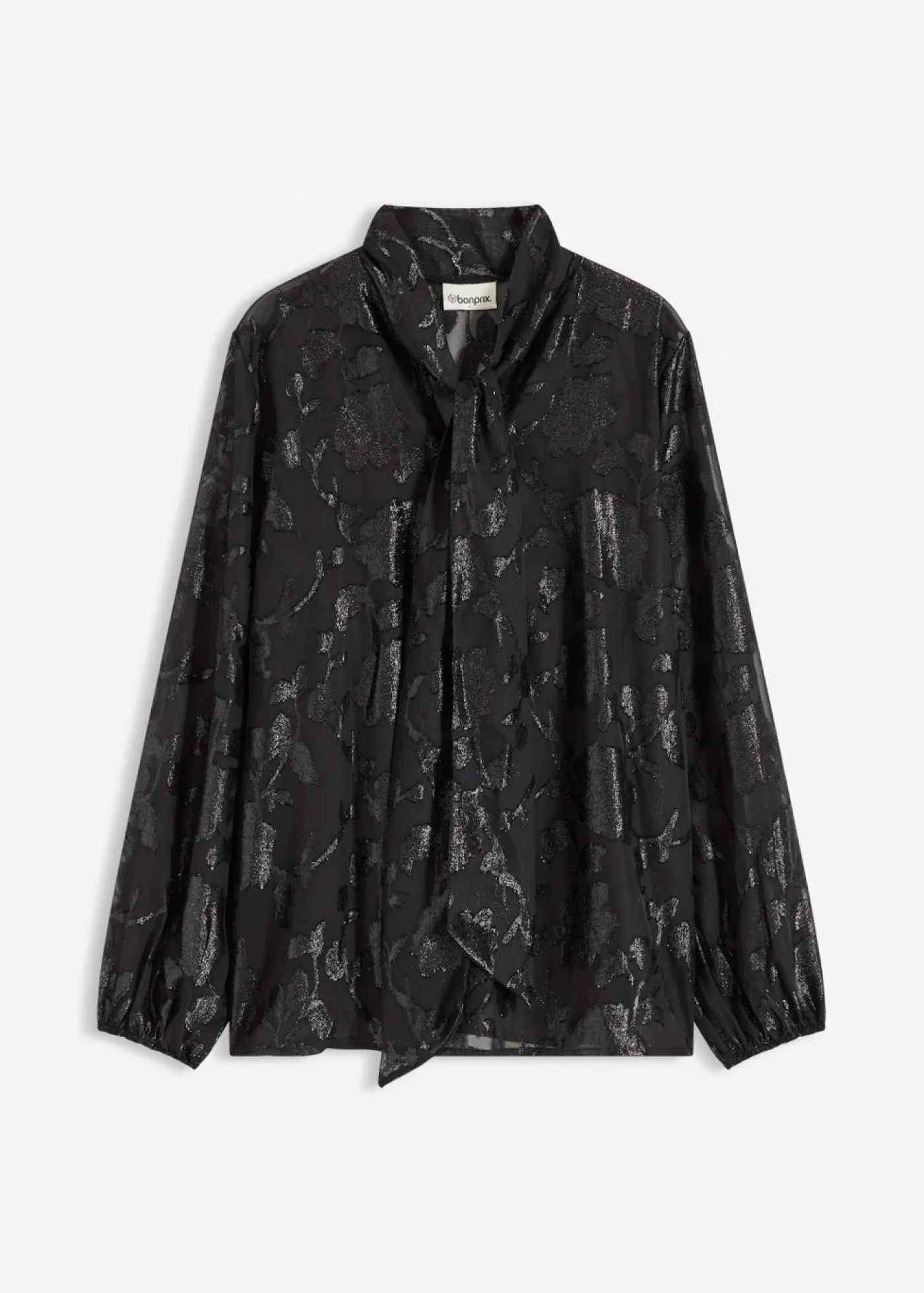bonprix bonprix Blusa con bordado Negro Sale