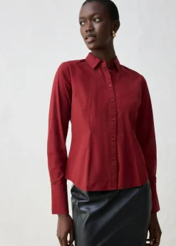 bonprix bonprix Blusa con contenido de seda rojo castaño Sale