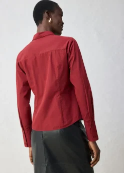 bonprix bonprix Blusa con contenido de seda rojo castaño Sale