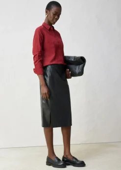bonprix bonprix Blusa con contenido de seda rojo castaño Sale