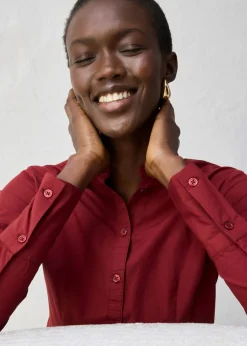 bonprix bonprix Blusa con contenido de seda rojo castaño Sale