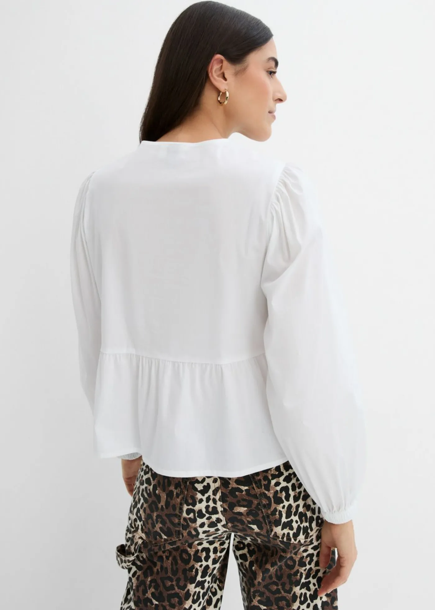 bonprix bonprix Blusa con detalles de lazo Blanco New