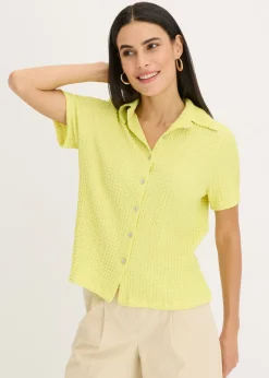 bonprix bonprix Blusa con estructura Amarillo cítrico Outlet