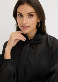bonprix bonprix Blusa con lazo Negro Best