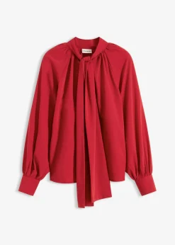bonprix bonprix Blusa con lazo rojo cayena Discount