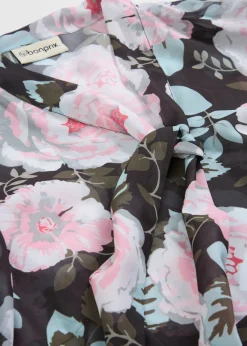 bonprix bonprix Blusa con lazo Negro de flores Best