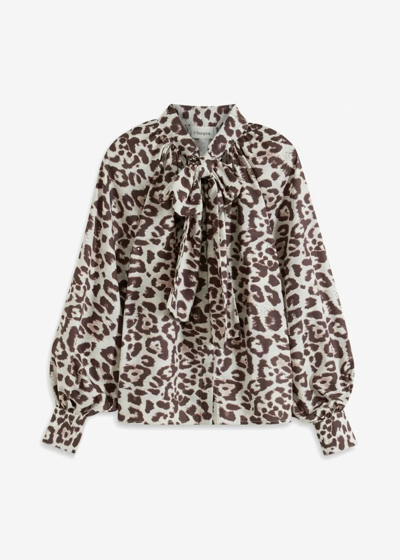 bonprix bonprix Blusa con lazo estampado leo arena Online