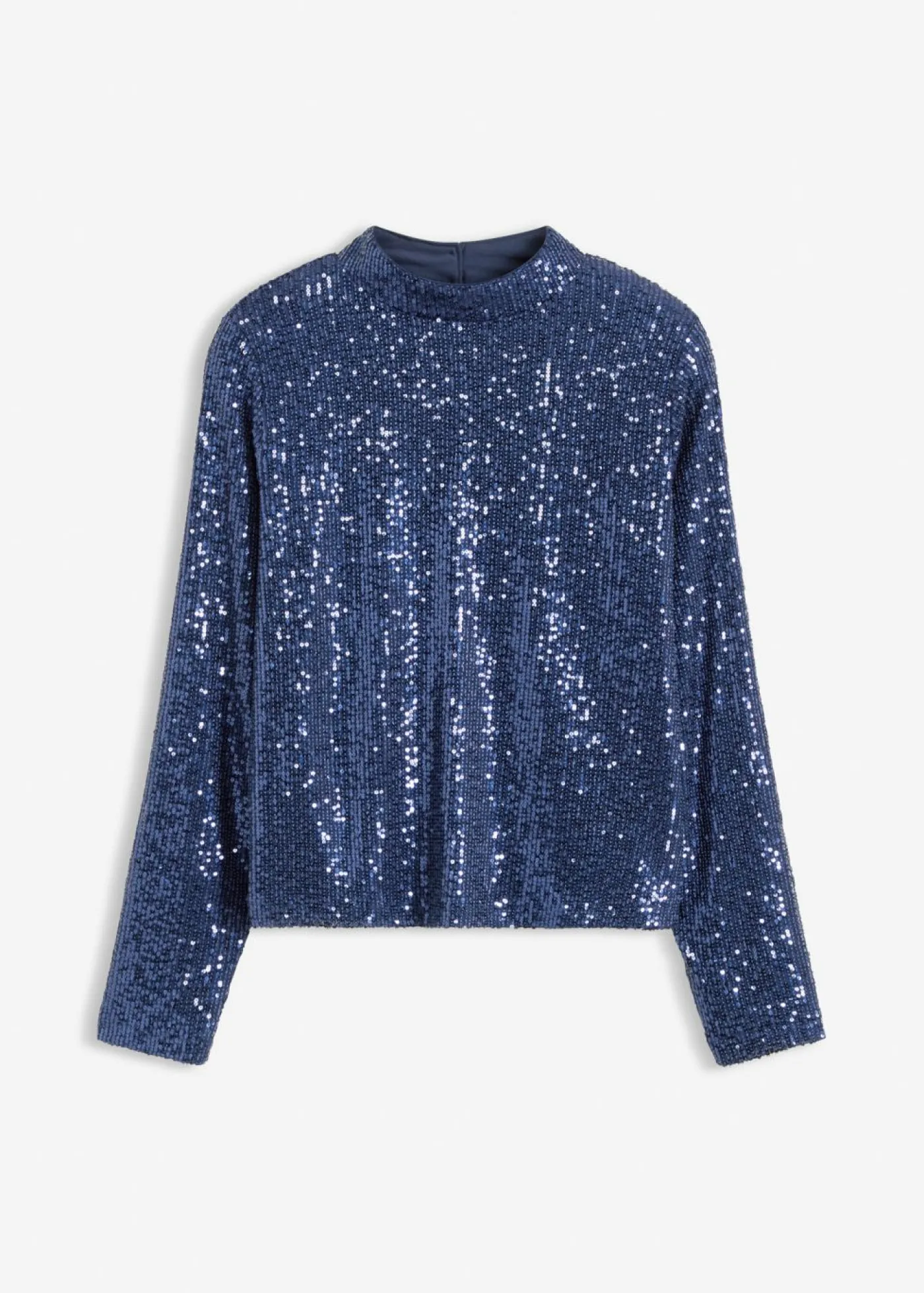 bonprix bonprix Blusa con lentejuelas Azul marino New